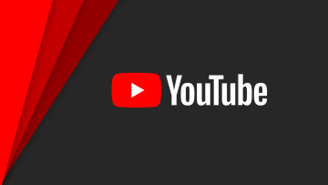 YouTube logo with a black background