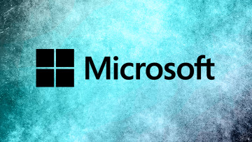 Microsoft logo on a blue background