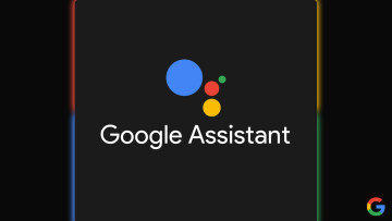 Google Assistant logo on a dark background