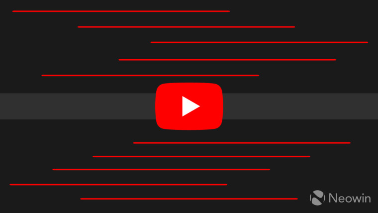 The YouTube logo on a black background