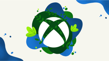 An Xbox Logo with green branches surrounding it