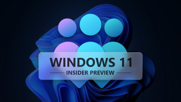 A big Windows Insider logo with Windows 11 Insider Preview on it