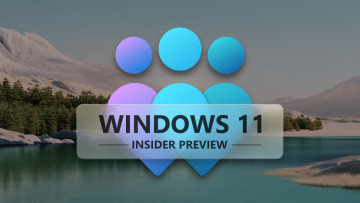 A big Windows Insider logo with Windows 11 Insider Preview on it