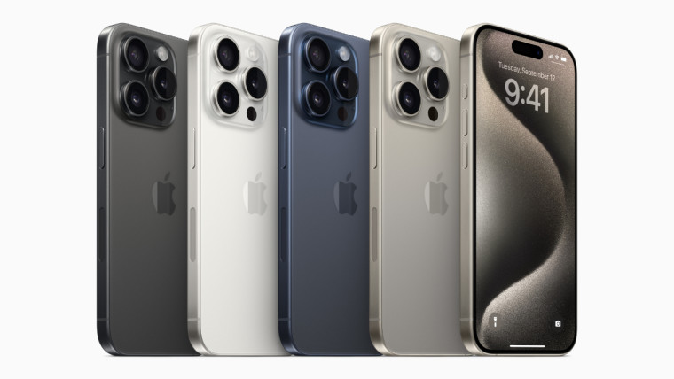 An image of the iPhone 15 Pro lineup