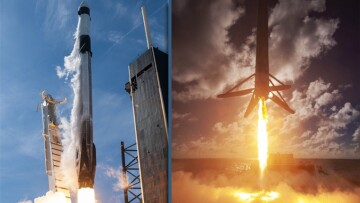 Falcon 9 B1058 booster during its 19th launch and landing