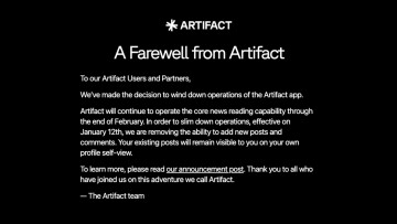 Artifact News App Shutdown